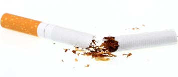 Zerbrochene Zigarette - Nichtrauchersymbol