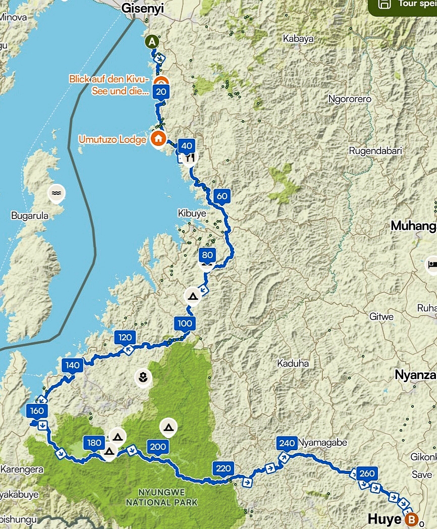 Ruanda 2026 Tourübersicht